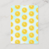 水彩レモンツリーベビーシャワーおむつラッフル エンクロージャーカード (裏面)