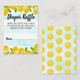 水彩レモンツリーベビーシャワーおむつラッフル エンクロージャーカード