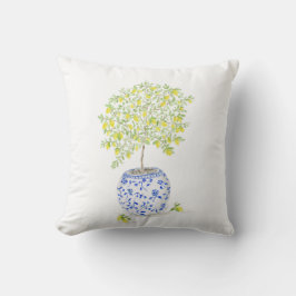 水彩レモンツリー クッション