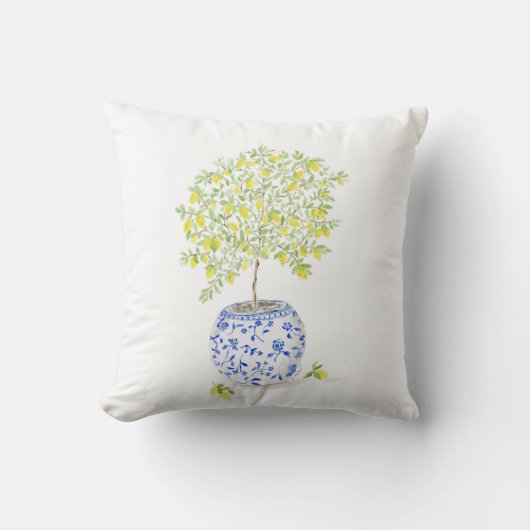 水彩レモンツリー クッション (正面)