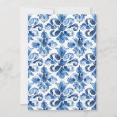 水彩レモンツリー&地中海のタイル結婚ズ 招待状 (裏面)