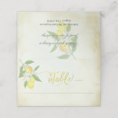 水彩レモンテーマ座席表ディナフォーマルー プレイスカード (外部開封)