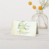 水彩レモンテーマ座席表ディナフォーマルー プレイスカード (裏面)