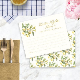 水彩レモンデイトナイトカード