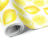 水彩レモンデザイン包装紙 ラッピングペーパー (ロールコーナー)