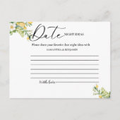 水彩レモンデート夜アイディアアドバイスカード アドバイスカード (正面)