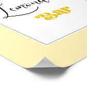 水彩レモンバースデーレモネードバーポスター ポスター (角)