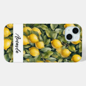 水彩レモンパターンシトラス Case-Mate iPhoneケース (裏面 (横))