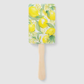 水彩レモンパターンバースデーパーティー ハンドファン (裏面)