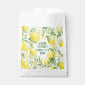 水彩レモンパターンバースデーパーティー フェイバーバッグ (正面)