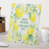 水彩レモンパターンバースデーパーティー 台座サイン (インサイチュ)
