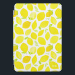 水彩レモンパターンモノグラムiPadプロカバー iPad Proカバー<br><div class="desc">明るく陽気なiPadプロカバー水色レモンパターンをフィーチャー。モノグラムを追加してパーソナライズ。モノグラムはカバーの右下に位置する。</div>