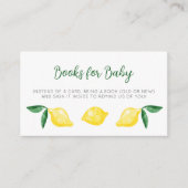 水彩レモンパターン柑橘系ベビー エンクロージャーカード (正面)