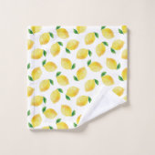 水彩レモンパターン バスタオルセット (ウォッシュタオル)