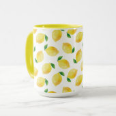 水彩レモンパターン マグカップ (正面左)