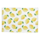 水彩レモンパターン 枕カバー (裏面-左)
