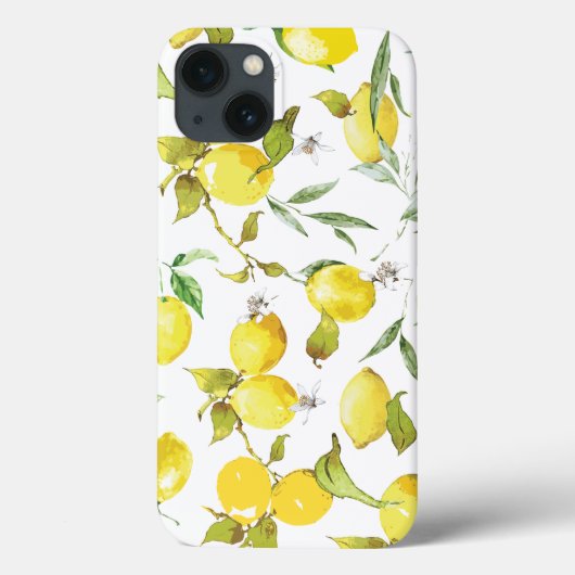 水彩レモンパターン Case-Mate iPhoneケース (裏面)
