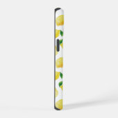 水彩レモンパターン iPhone 15ケース (右側面)