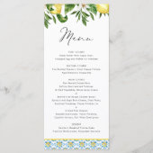 水彩レモンパタ地中海のーン結婚ズ メニュー (正面)