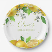 水彩レモンパーティー紙皿 ペーパープレート (正面)