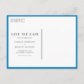 水彩レモンフォト地中海の日付を保存 案内ポストカード (裏面)