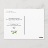 水彩レモンフラズフレームありがとう ポストカード (裏面)