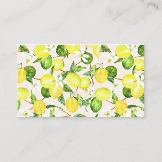 水彩レモンフラムスベビーブックリクエストカード プレイスカード (裏面)