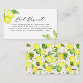 水彩レモンフラムスベビーブックリクエストカード プレイスカード (正面/裏面)