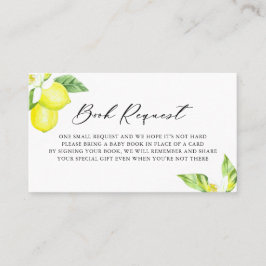 水彩レモンフラムスベビーブックリクエストカード プレイスカード