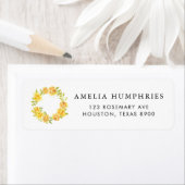 水彩レモンフラムスリースサマー結婚ズラ ラベル (インサイチュ)