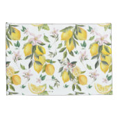 水彩レモンフルーツフローラルパターン 枕カバー (裏面-右)