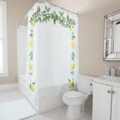 水彩レモンフローラ地中海のイタリアン シャワーカーテン (インサイチュ)