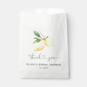 水彩レモンブライダルシャワーのバッグ フェイバーバッグ (正面)