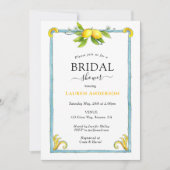 水彩レモンブライダルシャワーの招待状 案内状 (正面)