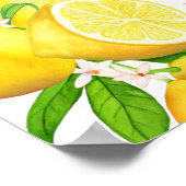 水彩レモンブライダルシャワーへようこそ ポスター (角)