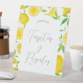 水彩レモンブライダルシャワーギフトサイン 台座サイン (インサイチュ)
