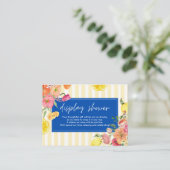 水彩レモンブライダルシャワーディスプレイシャワー エンクロージャーカード (スタンド正面)