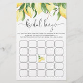 水彩レモンブライダルシャワービンゴゲーム (正面)