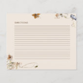 水彩レモンブライダルシャワーレシピカード (裏面)