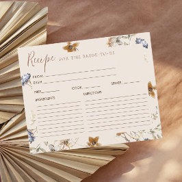 水彩レモンブライダルシャワーレシピカード