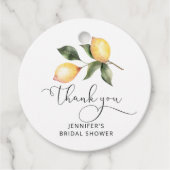 水彩レモンブライダルシャワー フェイバータグ (正面)