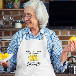 水彩レモンブラシモダンスクリプトリモンチェロ スタンダードエプロン