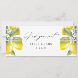 水彩レモンブロッサムぶら下がったのシートチャートサイン