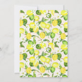 水彩レモンブロッサムリース誕生日パーティー 招待状 (裏面)