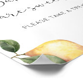 水彩レモンベビーは甘くて美味しい ポスター (角)