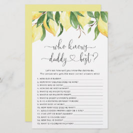 水彩レモンベビーシャワーゲーム