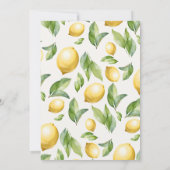 水彩レモンベビーシャワー招待状 招待状 (裏面)