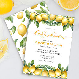 水彩レモンベビーシャワー招待状 招待状