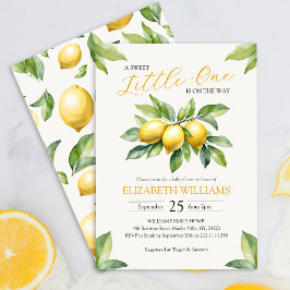 水彩レモンベビーシャワー招待状 招待状