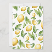 水彩レモンベビーシャワー 招待状 (裏面)